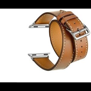 NIB Double tour leather watch band for Apple Watch
